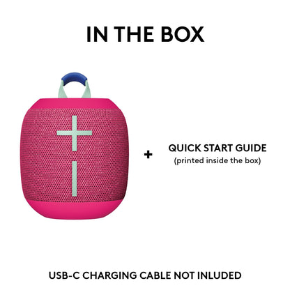 Ultimate Ears WONDERBOOM 4 Portable Waterproof Bluetooth Speaker with Big Bass and 360-Degree Sound, Dustproof Floating Speaker with 131ft (40m) Range - Pink 🍁 All In One Marketplace Canada