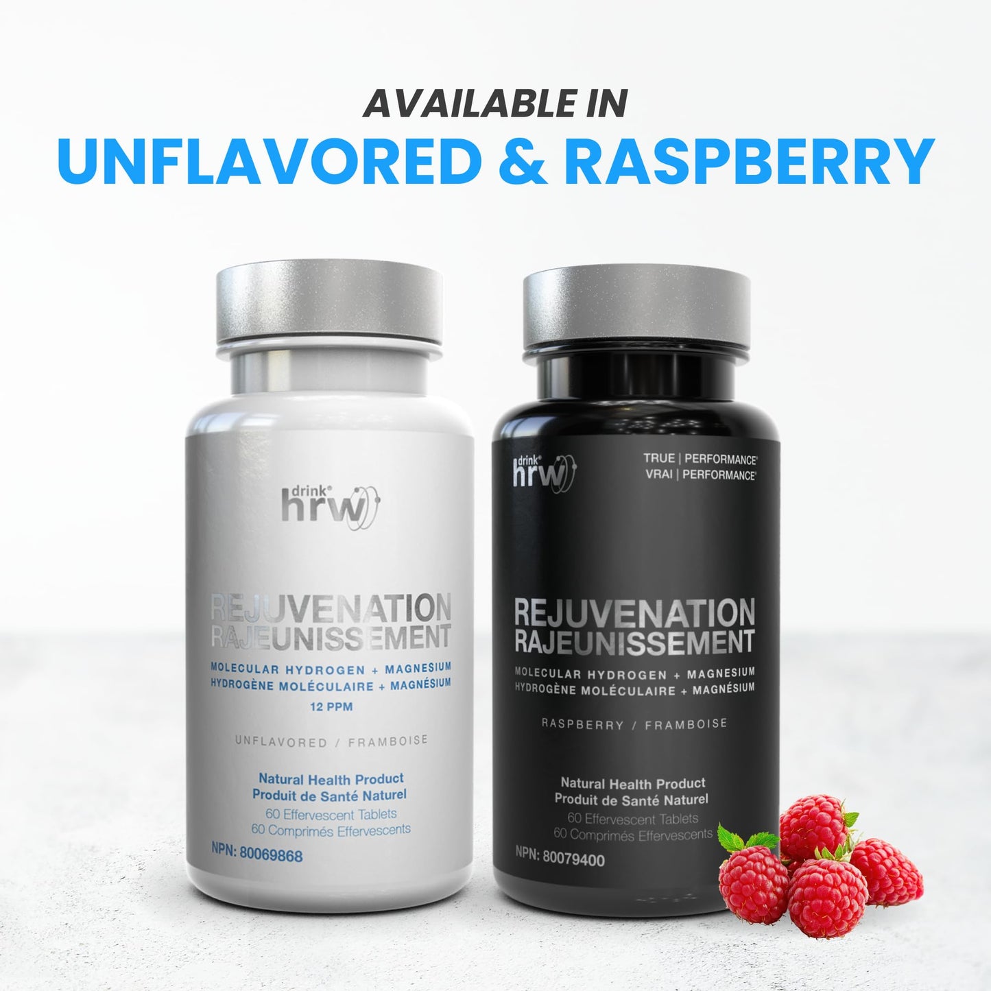 Drink HRW Molecular Hydrogen Water Tablets Rejuvenation - Unflavoured (60 Tablets) - Available at All In One Marketplace Canada