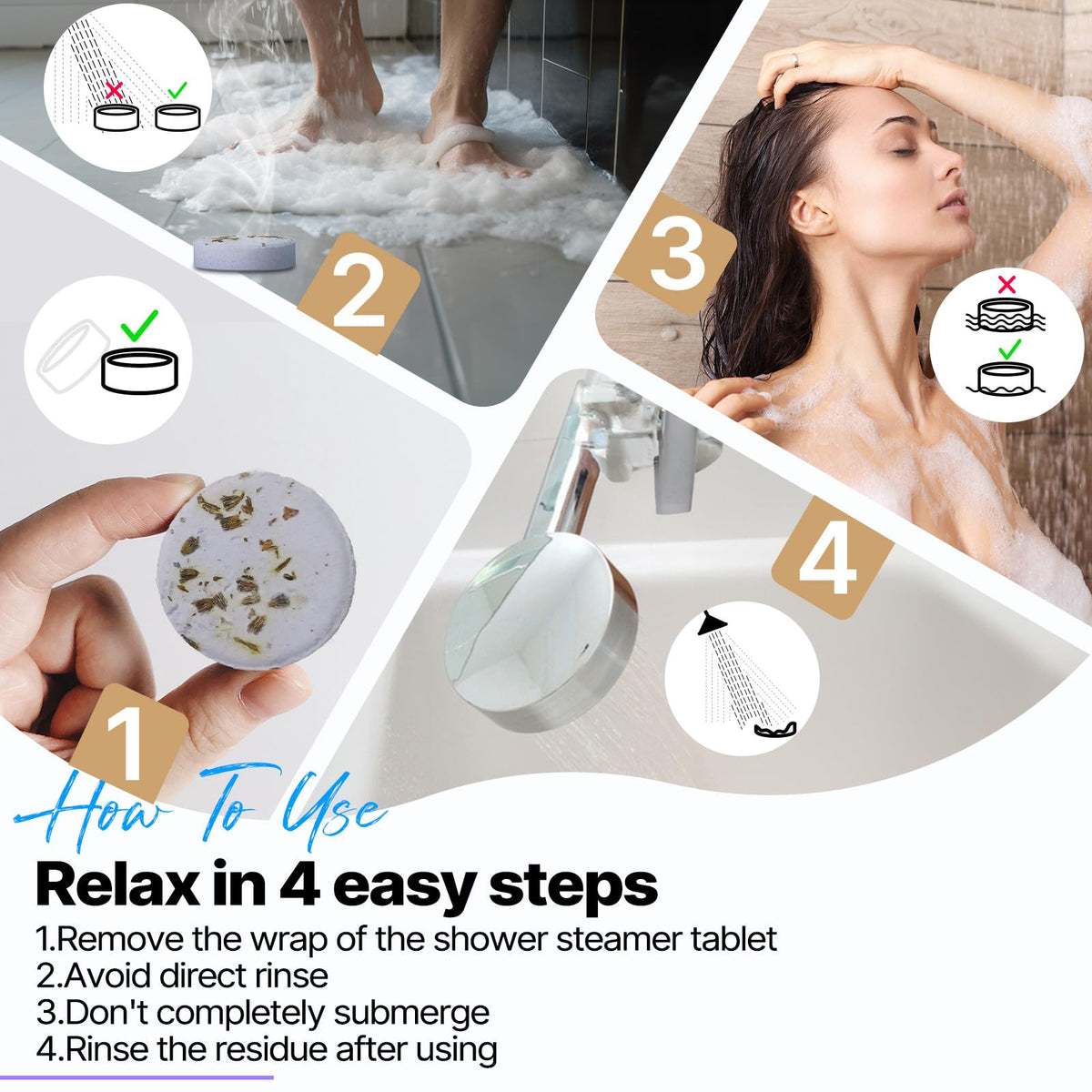 SWCANDY Shower Steamers Aromatherapy Gifts for Women 8 Pcs Shower Home Spa 🍁 All In One Marketplace Canada