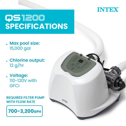 INTEX Krystal Clear QS1200 Saltwater Swimming Pool Chlorine System 🍁 All In One Marketplace Canada