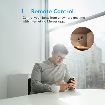 meross Smart Dimmer Switch, Single Pole Smart Switch for LED Light, Neutral Wire Required, Compatible with Apple HomeKit, Alexa, Hey Google and SmartThings, 2.4GHz Wi-Fi, No Hub Required, 2 Pack meross