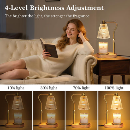 Imenlox Candle Warmer Lamp, with Timer and Dimmer, Adjustable Height, Christmas Birthday Gifts for Women Mom, House Warming Gifts New Home Decor, Wax Warmer for Jar Candles (Gold) 🍁 All In One Marketplace Canada