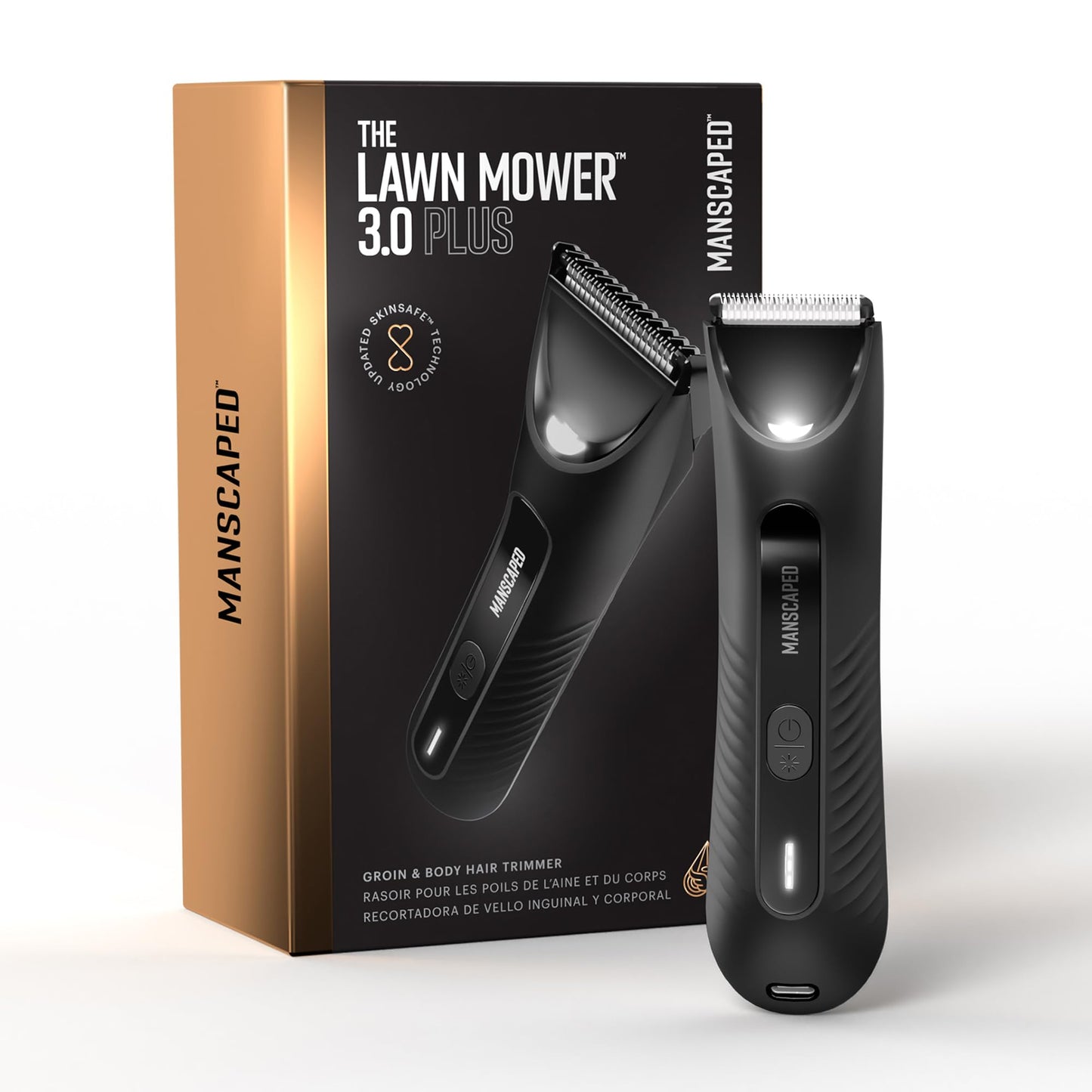 MANSCAPED® The Lawn Mower® 3.0 PLUS Groin & Body Hair Trimmer – Updated SkinSafe® Trimmer Blade, Waterproof Wet/Dry Groomer, USB-C Rechargeable, Men’s Wireless Ball Shaver - Available at All In One Marketplace Canada