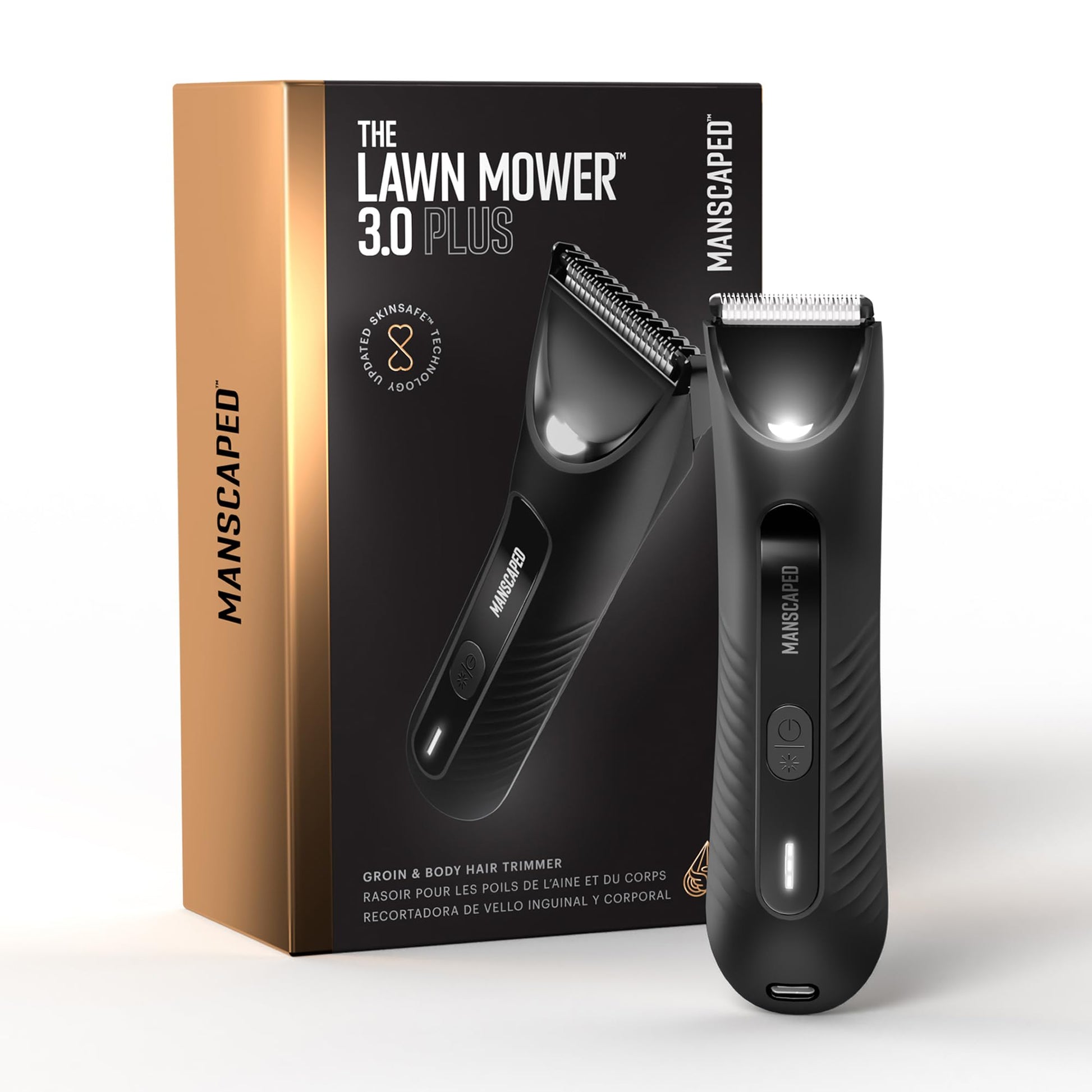 MANSCAPED® The Lawn Mower® 3.0 PLUS Groin & Body Hair Trimmer – Updated SkinSafe® Trimmer Blade, Waterproof Wet/Dry Groomer, USB-C Rechargeable, Men’s Wireless Ball Shaver - Available at All In One Marketplace Canada