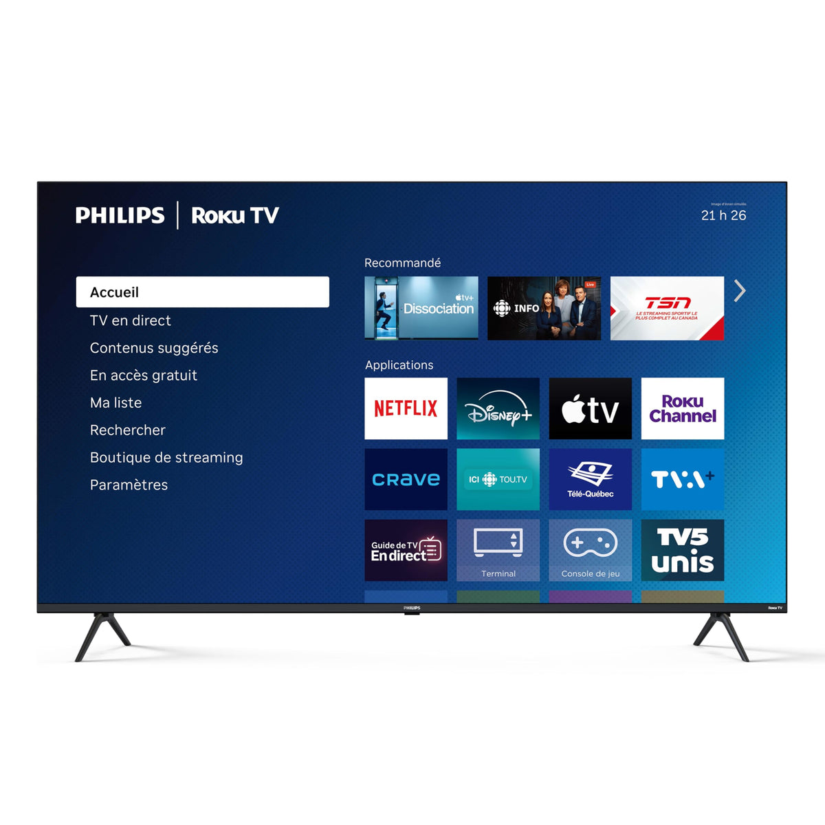 Philips 50PQL7676/F6 7600 Series 50-Inch 4K UHD QLED Roku TV
