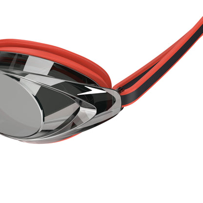 Speedo Unisex Adult Swim Goggles Mirrored Vanquisher 2.0 - Red, One Size Speedo