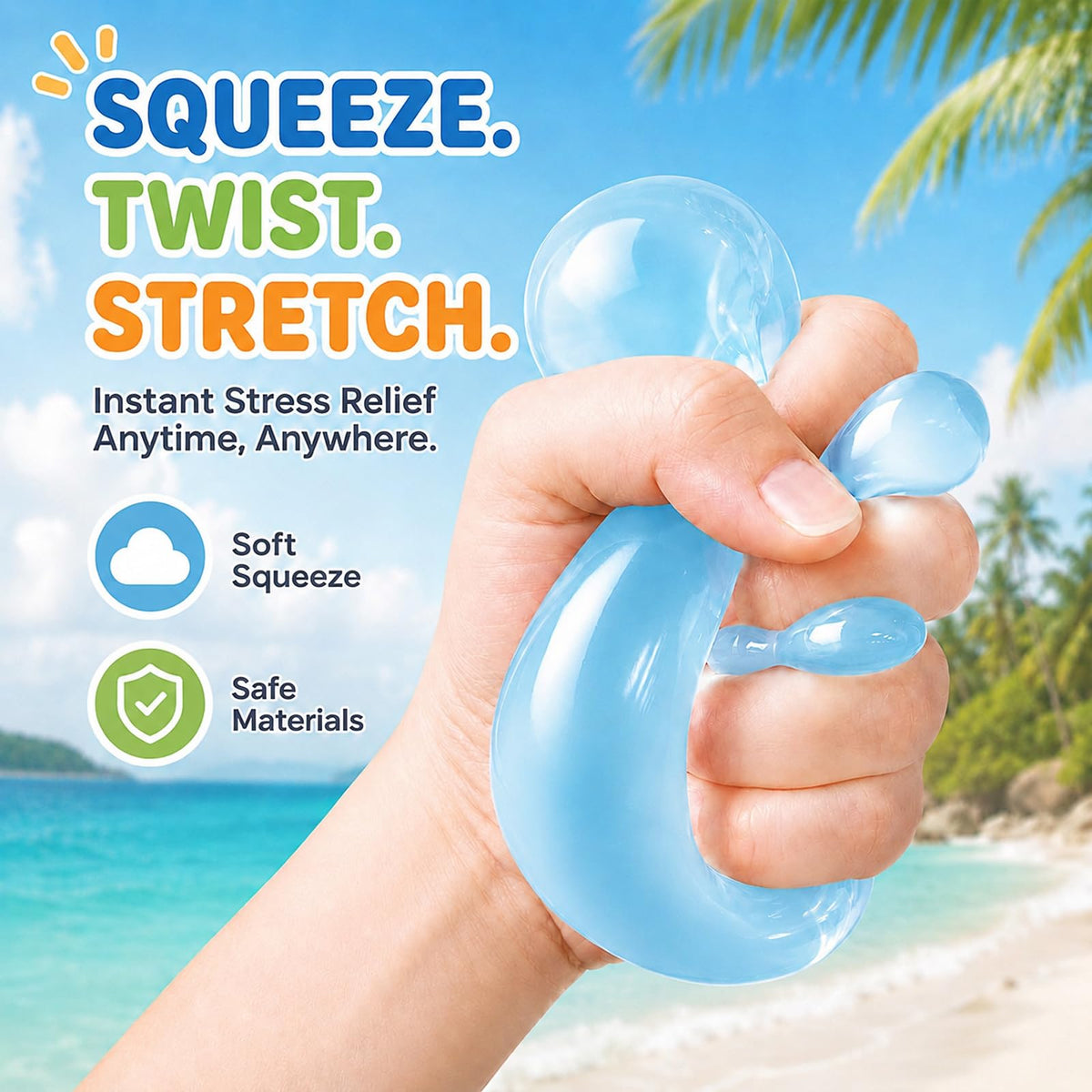 4Pcs Coconut Oil Squishy, Coconut Oil Stress Ball, Soft Sensory Squishy Balls, Fidget Squeeze Toy for Adults & Student Party Favors Christmas Birthday Gift, Stress Relief & Focus 🍁 All In One Marketplace Canada