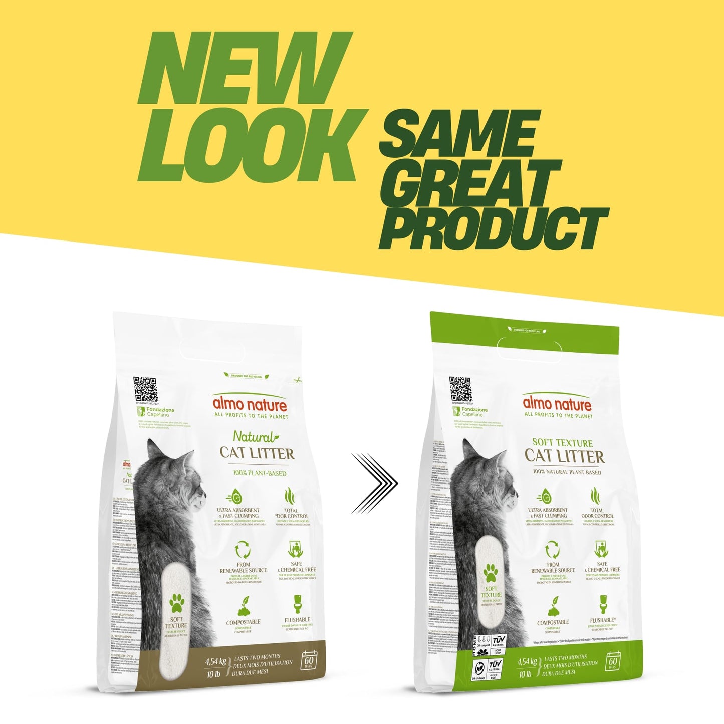 Almo Nature: Natural Unscented Cat Litter - 10 lbs - Non-Toxic, 100% Plant-Based, Clumping, Biodegradable, Compostable, for Cats & Kittens almo nature