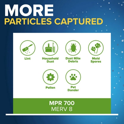 Filtrete 16x20x1 AC Furnace Air Filter, MPR 700, MERV 8, Tough on Pollen, Easy on Airflow, 3-Month Pleated 1-Inch Electrostatic Air Cleaning Filter, 2-Pack (Actual Size 15.68 x 19.68 x 0.78 in) 🍁 All In One Marketplace Canada Filtrete