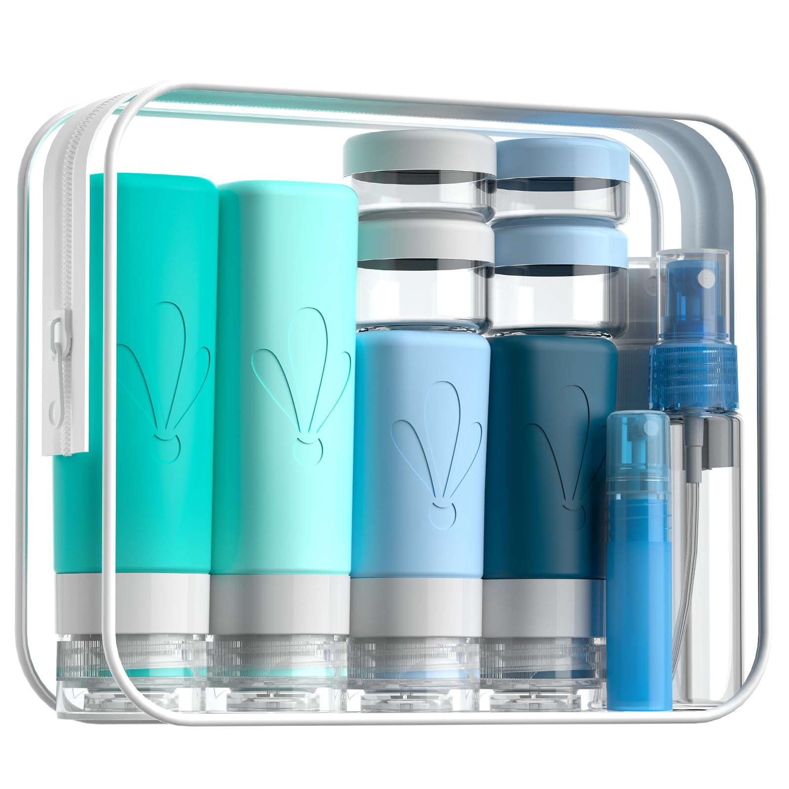 INSFIT 17 Pack Travel Bottles for Toiletries, TSA Approved 90ml 60ml Travel Size Toiletries, BPA Free Leak Proof Squeezable Silicone Tubes Travel Essentials for Shampoo Conditioner Lotion Soap - Available at All In One Marketplace Canada