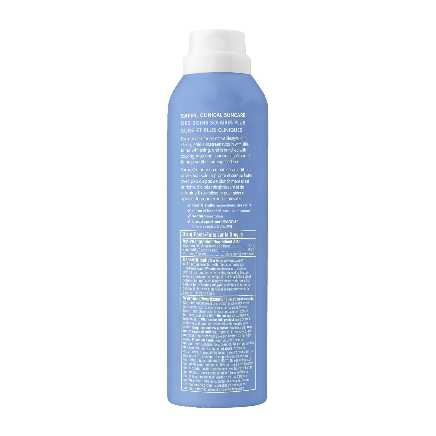Thinksport SPF 50 All Sheer Mineral Sunscreen Spray – Air Powered, Waterproof Sport Sunscreen Spray – Safe, Natural Zinc Oxide Sun Protection, 6 Fl oz - Available at All In One Marketplace Canada