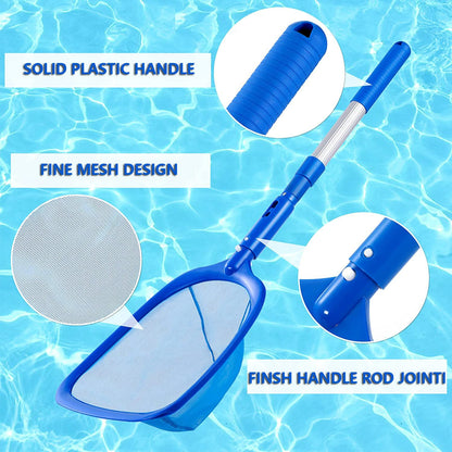 FBSPORT Pool Skimmer Net with Telescopic Pole, 59 inch Swimming Pool Leaf Net, Fine Mesh Pool Net, Pool Cleaner Maintenance Tool-Easy to Collecting Leaves for Swimming Pools, Hot Tubs, Ponds - Available at All In One Marketplace Canada