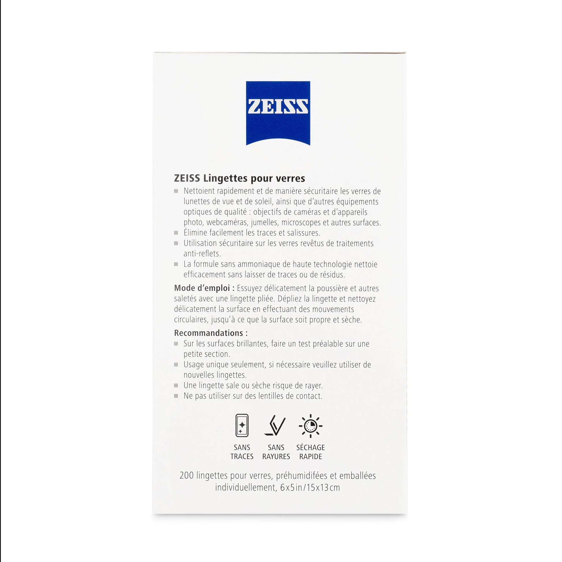 ZEISS Pre-Moistened Lens Cleaning Wipes, 200 Count - Available at All In One Marketplace Canada