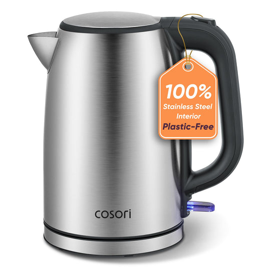 Cosori Electric Kettle Stainless Steel, 1.7L Cordless, 1500W, Auto Shut-Off - Available at All In One Marketplace Canada
