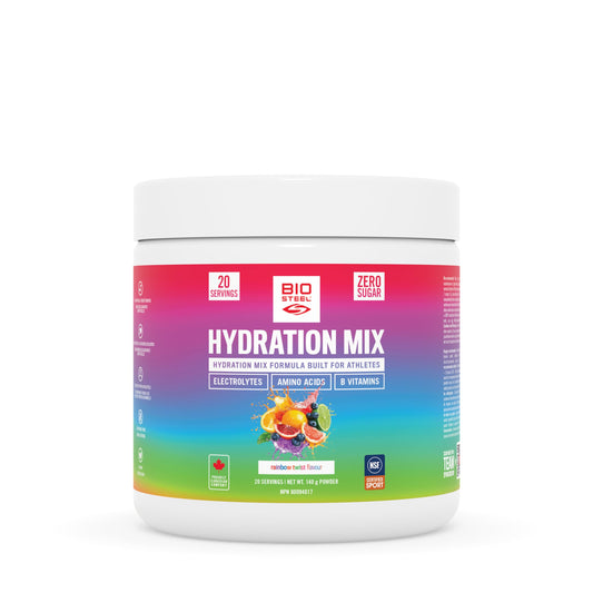 BioSteel Electrolyte Hydration Mix Powder, Zero Sugar, No Artificial Flavours, Rainbow Twist, 20 Serving Container