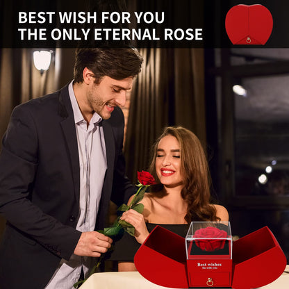 YJYJHOPE Valentines Day Birthday Gift for Women Girlfriend Wife Her, Preserved Rose with I Love You 925 Sterling Silver Necklace, Gifts Ideas for Christmas Anniversary Thanksgiving 🍁 All In One Marketplace Canada