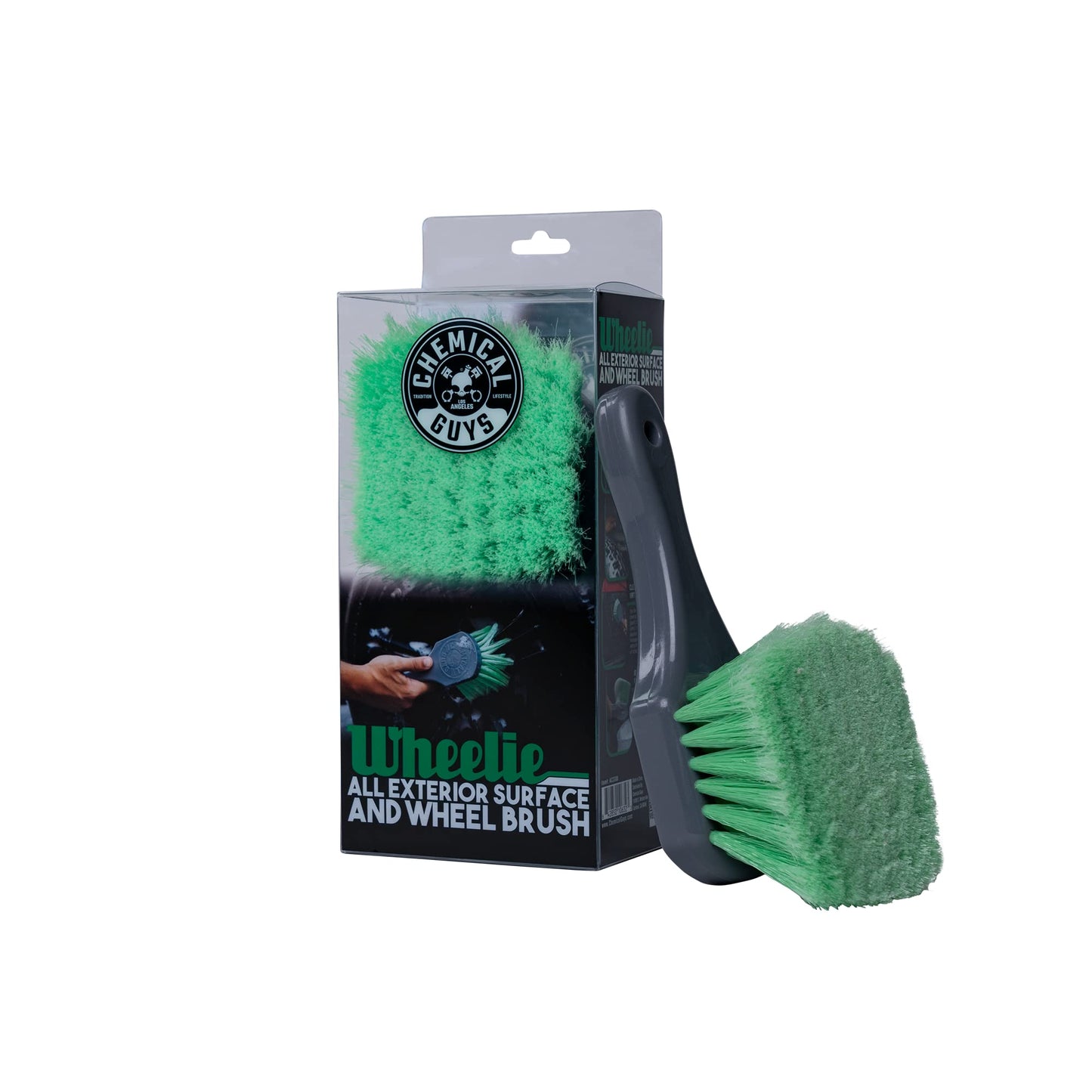 Chemical Guys Wheelie All Exterior Surface and Wheel Brush (Safe for Cars, Trucks, SUVs, RVs, Motorcycles, & More) Green 🍁 All In One Marketplace Canada