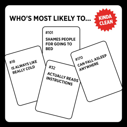 Who's Most Likely to... Kinda Clean Edition | Family Card Game | Ages 14+ 🍁 All In One Marketplace Canada