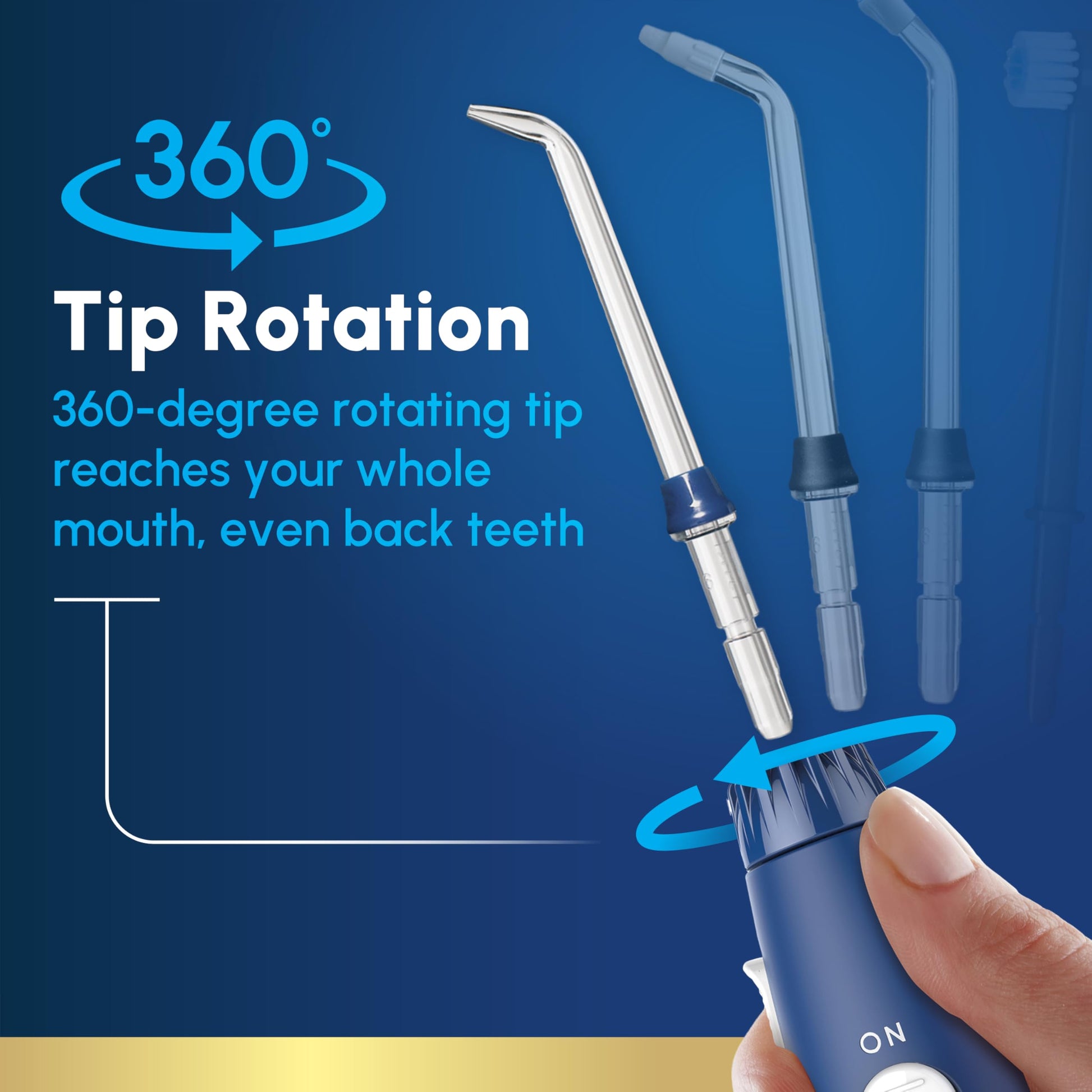 Waterpik Aquarius Water Flosser For Teeth Cleaning, Gums, Braces, Dental Care, Electric Power With 10 Settings, 7 Tips For Multiple Users & Needs, CDA Validated, Blue WP-663, Packaging May Vary Waterpik