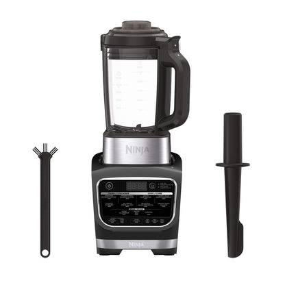 Ninja Foodi Cold & Hot Blender with Precision Heating Element, 64oz Glass Pitcher, 1400W High-Speed Crushing & Cooking Blender for Smoothies, Soups, Sauces, Fondue – Black, HB150C (Canadian Version)