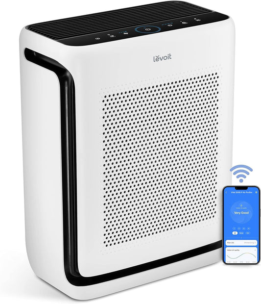 Levoit Air Purifiers for Large Room Home Up to 1875 ft² with Washable Filter, AHAM VERIFIED, Smart Control, HEPA Sleep Mode, Auto Mode, Removes Allergies, Pet Hairs, Smoke, Dust, Odors, Vital 200S-P - Available at All In One Marketplace Canada