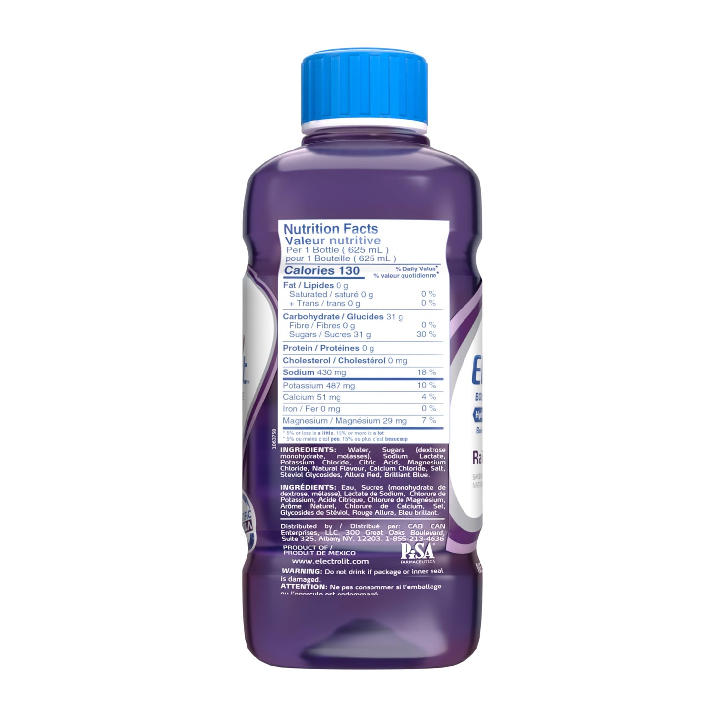 Electrolit Hydration Beverage & Recovery Drink w/Electrolytes, 625ml - Pack of 12-GRAPE 🍁 All In One Marketplace Canada