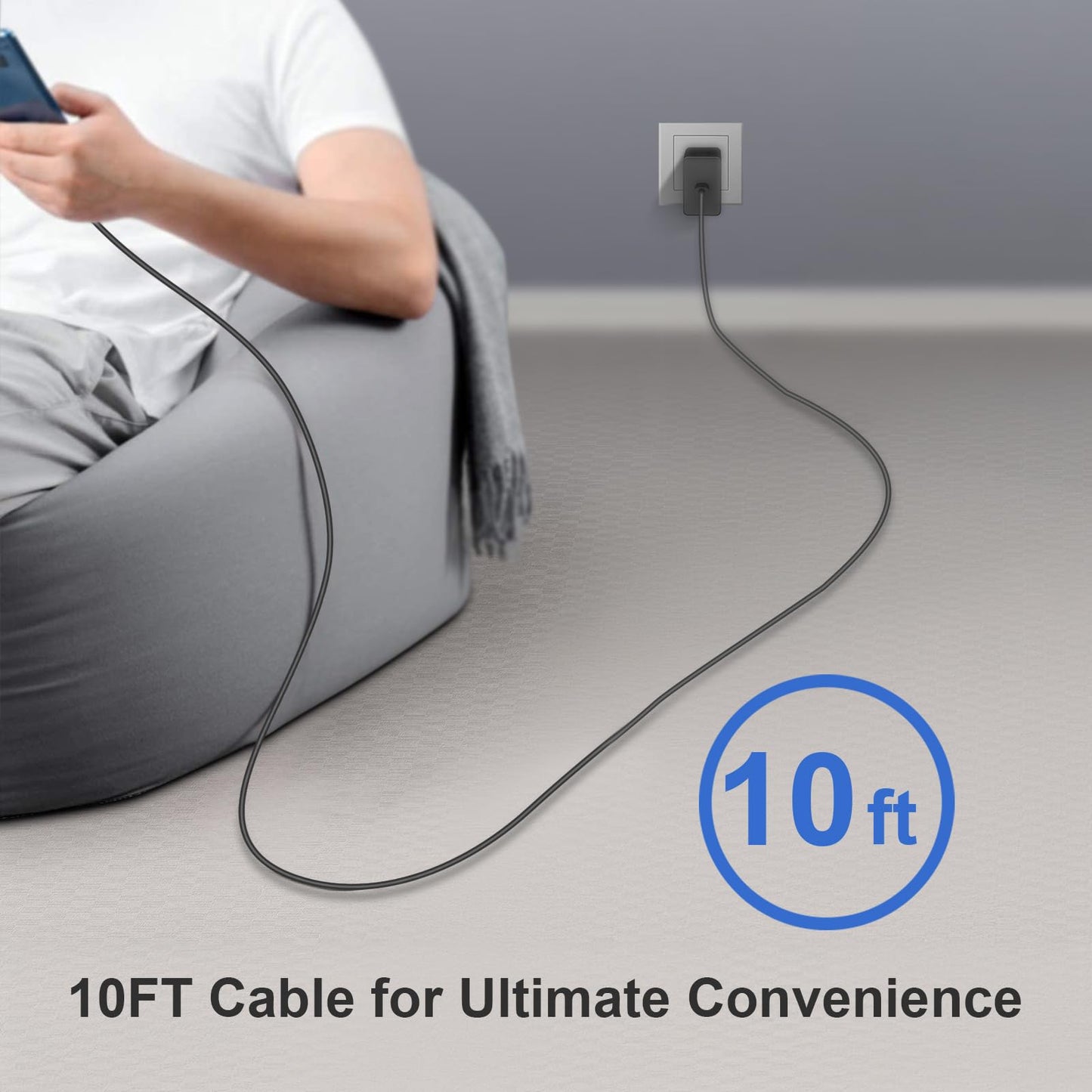 45 W Type C Charger Fast Charging,2-Pack USB C Fast Charger Adapter & USB C to USB C Cable,45W Super Fast Charger for Galaxy S24/S23/S22 Ultra/Plus/Note 20/S20/S21/Galaxy Tab S7/S8 (Black) - Available at All In One Marketplace Canada