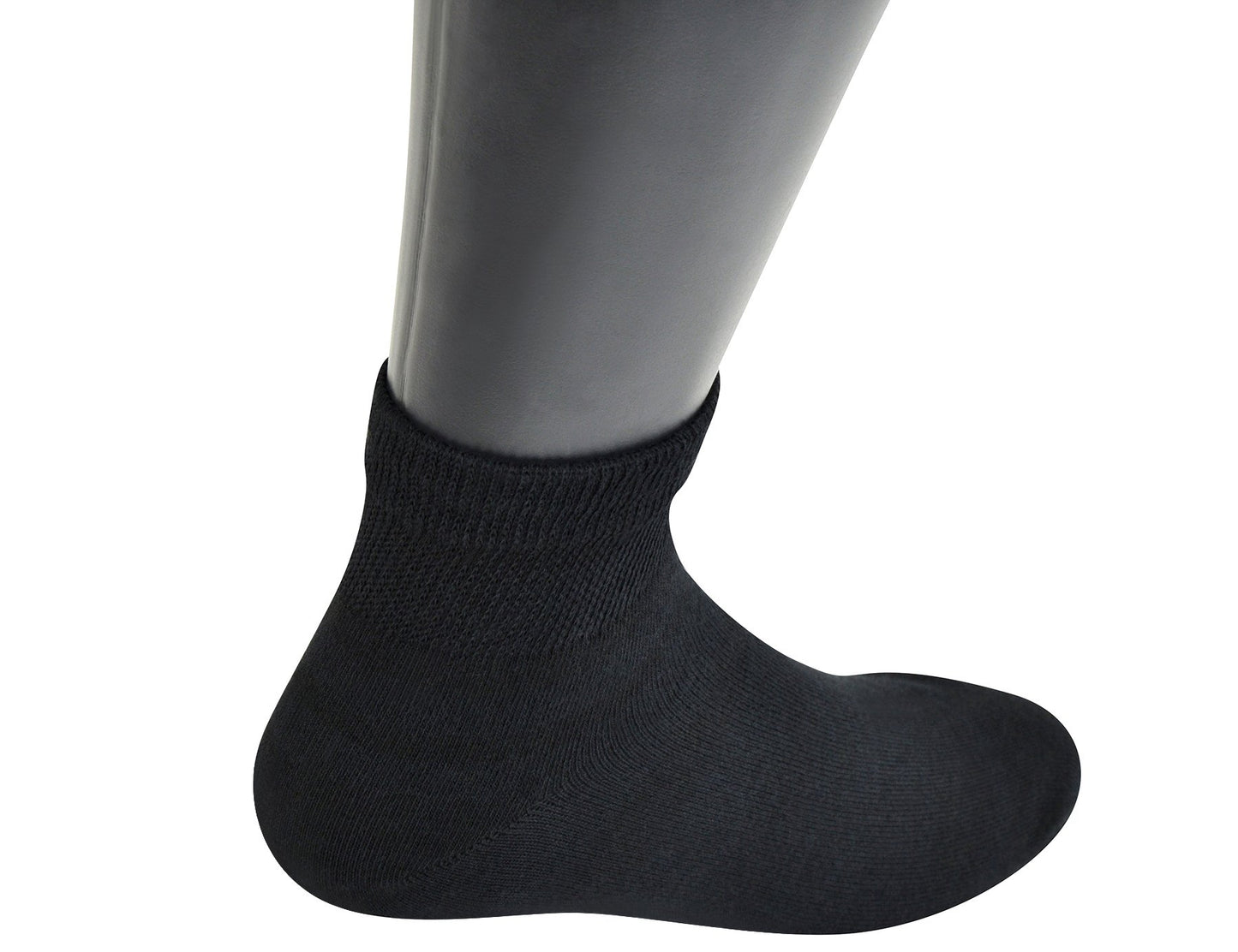 Yomandamor 5 Pairs Mens Bamboo Blend Cotton Ankle Extra-Wide Diabetic Socks with Seamless Toe(Size:10-13)(black) - Available at All In One Marketplace Canada