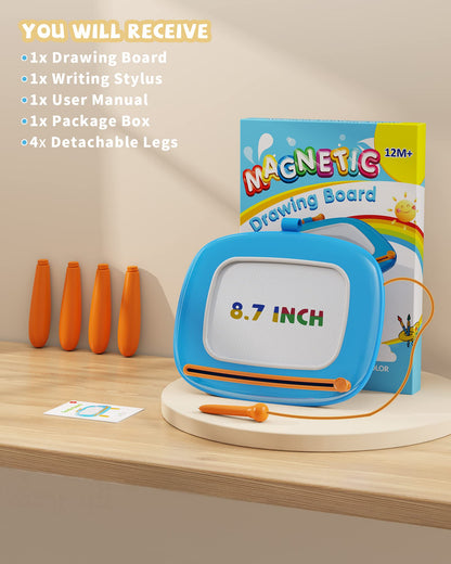 Kikapabi Toddlers Toys Age 1-2, Gift for 1 2 Year Old Toddler Boy Girl, Magnetic Drawing Board Preschool Learning and Educational Toys, Doodle Baby Kids, Christmas Birthday New Gift(Blue) 🍁 All In One Marketplace Canada