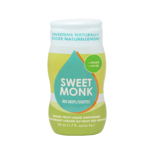 SweetMonk - 100% Pure Original Monk Fruit Liquid Sweetener Sugar Substitute - 1.7oz | No Water Added MonkFruit Extract | Zero Calorie Keto Friendly MonkFruit Drops | Vegan, Gluten Free | No Stevia
