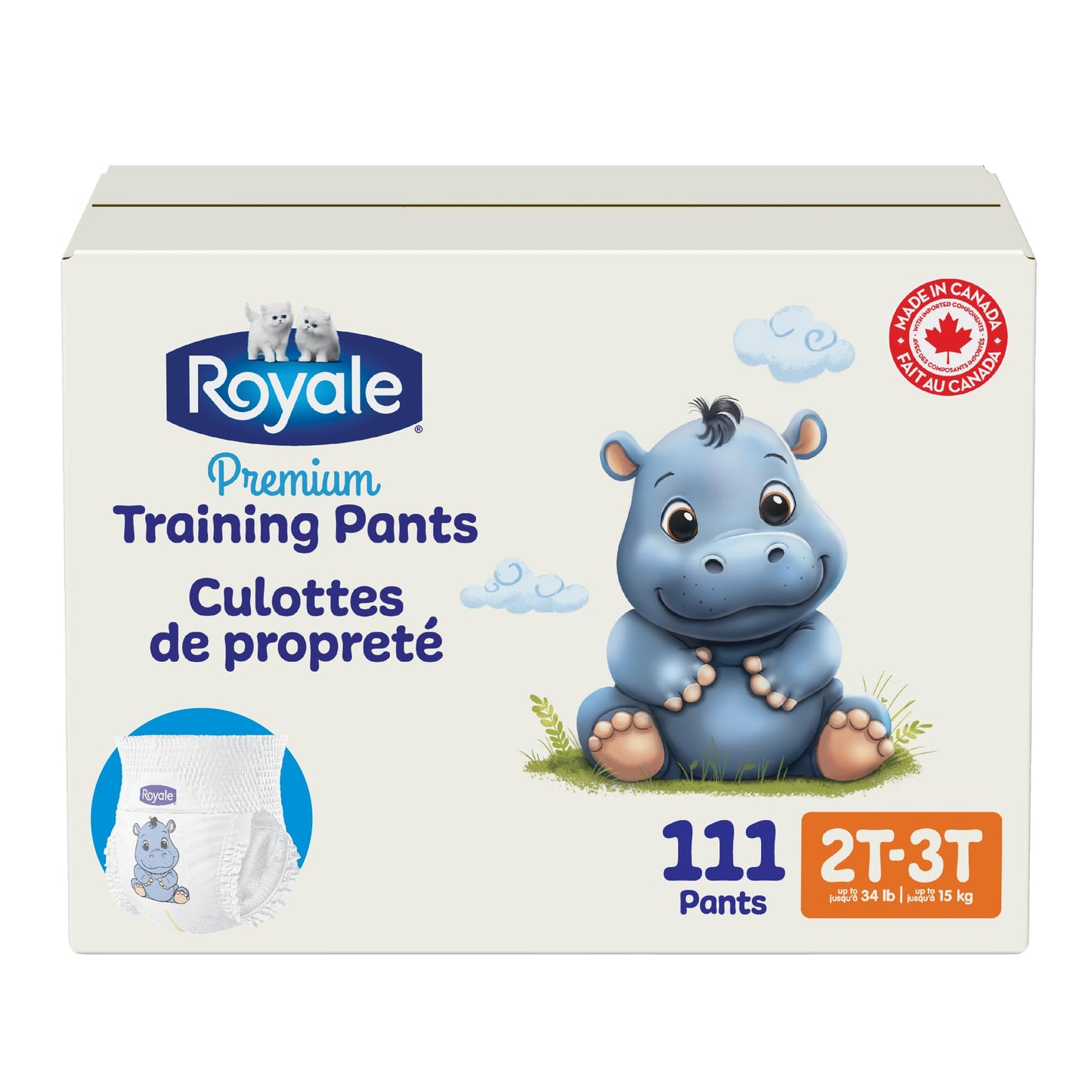 Royale Premium Training Pants, Size Medium, 2T-3T (Up to 34 lbs), 111 Count, Disposable Training Pants (Packaging may vary) 🍁 All In One Marketplace Canada