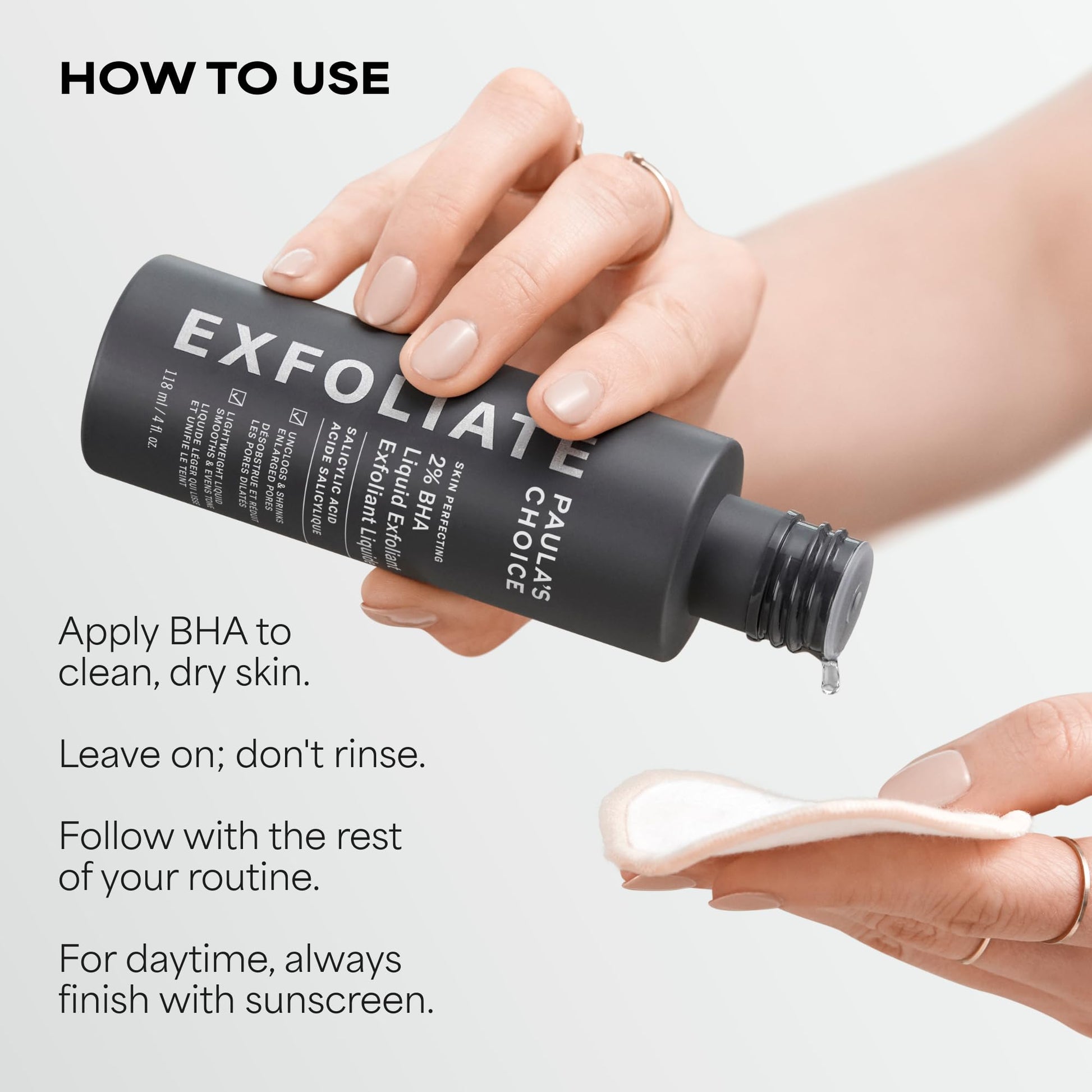 Paula's Choice SKIN PERFECTING 2% BHA Liquid Salicylic Acid Exfoliant, Daily Facial Exfoliator for Enlarged Pores, Wrinkles & Fine Lines, Fragrance-Free, Full Size - 118 ml