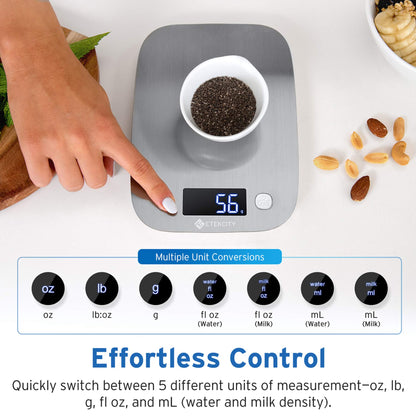 Balance de cuisine numérique Etekcity, mesures en grammes et onces, 5 kg/11 lb