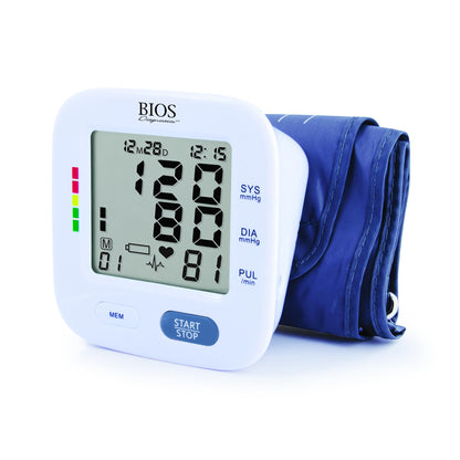 BIOS Diagnostics Blood Pressure Monitor, #1 Canadian Blood Pressure Manufacturer*, Detects Irregular Heartbeat, Stores 30 readings, BP Assesment Indicator, BIOS Averaging Mode, One Touch Operation