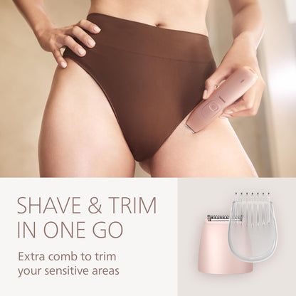 Philips Lady Shaver Series 6000, Cordless Electric Lady Shaver, Wet & Dry Electric Razor for Body Hair Removal, BRL137/00
