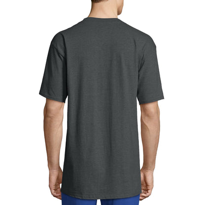 Hanes Size Men's Beefy Short Sleeve Tee Value Pack (2-Pack), Charcoal Heather, X-Large Tall