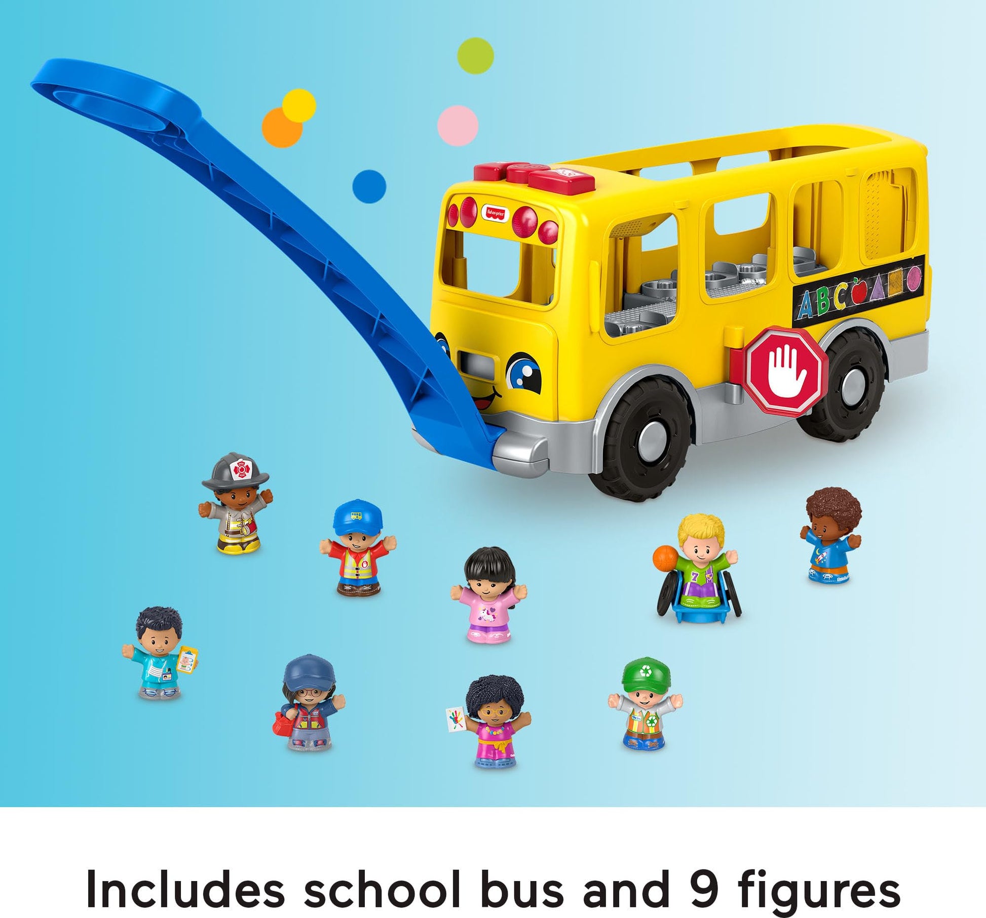 Fisher-Price Little People Toddler Toy Big Yellow School Bus & Community Heroes Set, Musical Pull-Along Vehicle & Figures for Kids Ages 1+ Years - Available at All In One Marketplace Canada