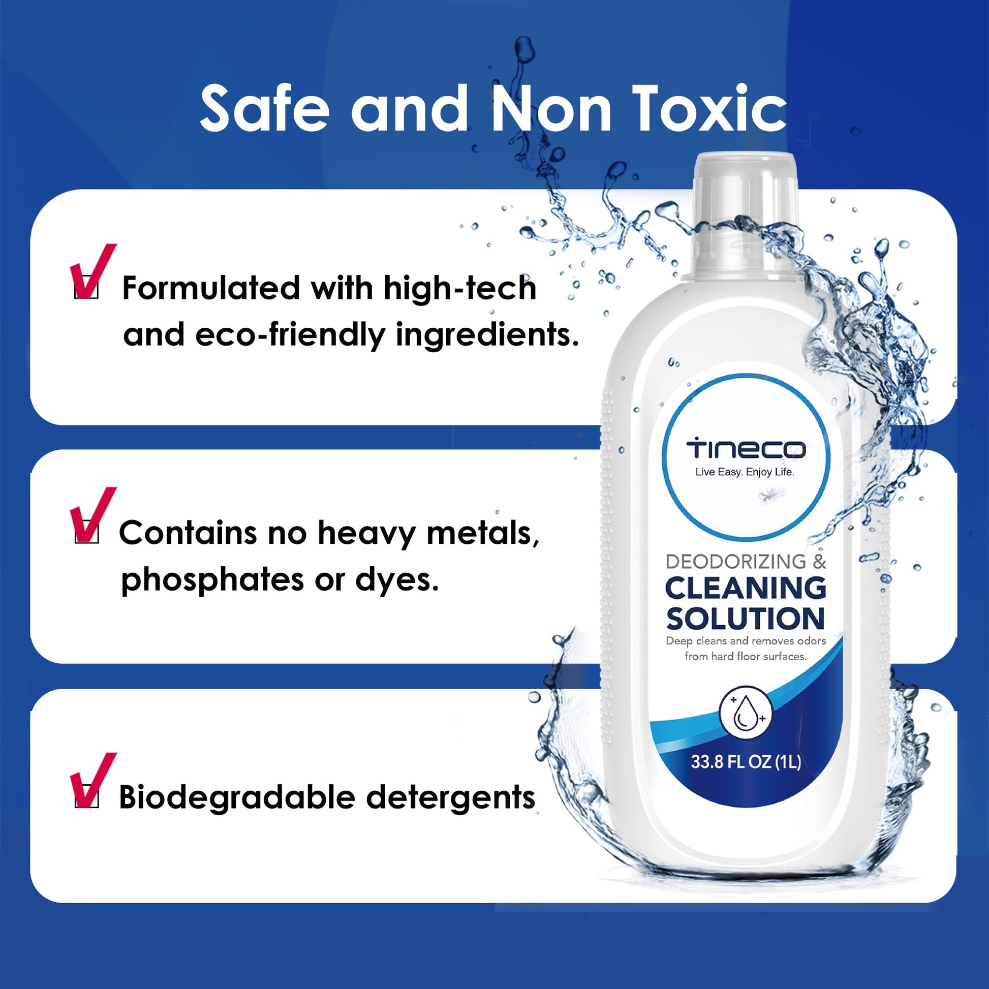 Tineco Floor Cleaning Solution 1L (33.8 OZ) for i5/i6 Stretch & FLOOR ONE S5/S6/S7/S9 Artist & S6/S7/S9 Master & Breeze Series, (EXCEPT iFLOOR 5 Steam/S5/ S7/ S9 Artist Steam Series) Wet Dry Vacuum - Available at All In One Marketplace Canada