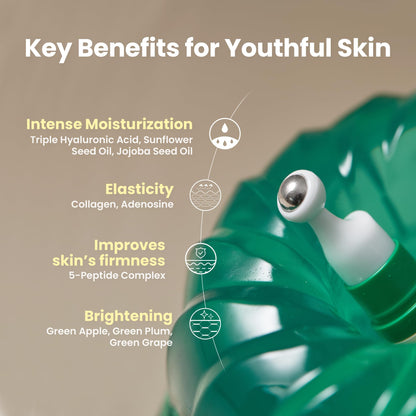 AXIS-Y Vegan Collagen Eye Serum with Triple Hyaluronic Acid & 5-Peptide Complex | Wrinkle Care, Fine Line Reduction, Brightening | Vegan & Cruelty-Free Korean Skin Care | 10ml - Available at All In One Marketplace Canada