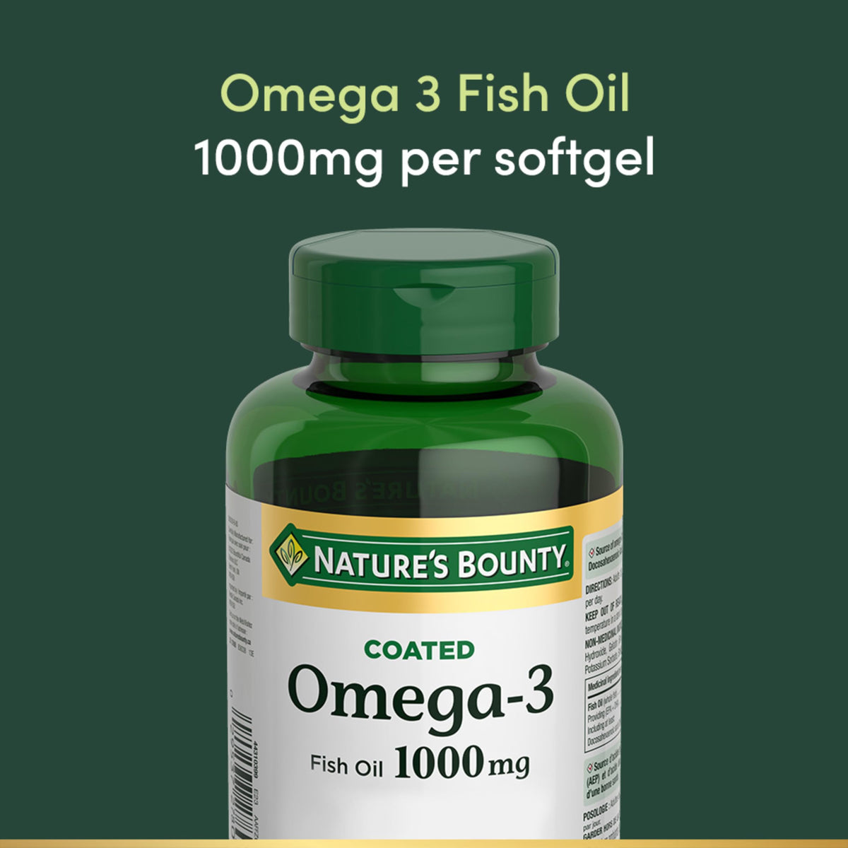 NATURE'S BOUNTY Omega-3 Fish Oil, 1000 mg, 100 Softgels