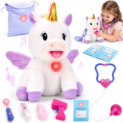 hahaland Doctor Kit for Kids Talking Unicorn Pretend Play Toy for Girls 3 6 🍁 All In One Marketplace Canada