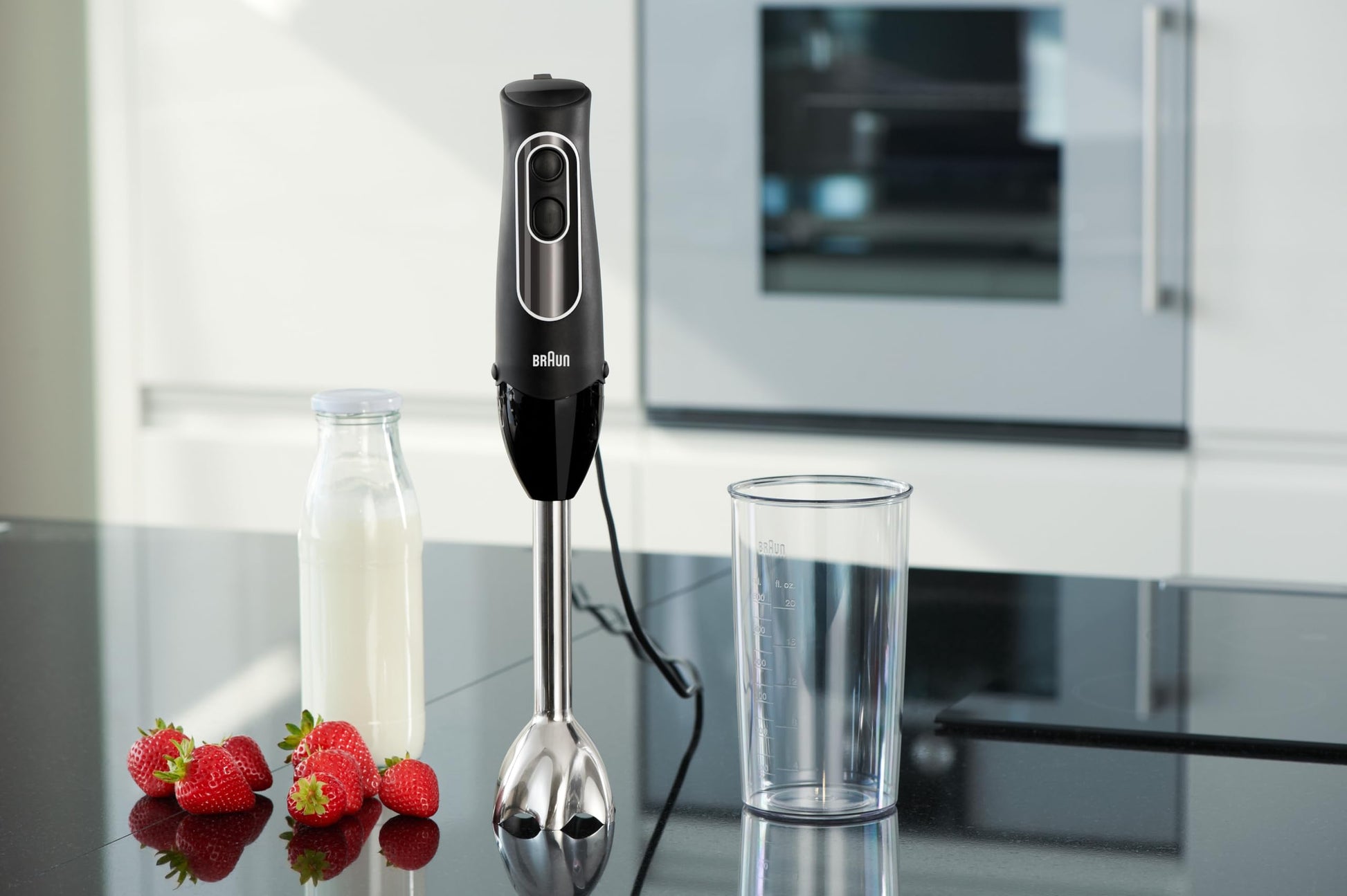 Braun MQ505 Immersion Hand Blender w/Whisk & Beaker, Dual Speed, 350W Braun