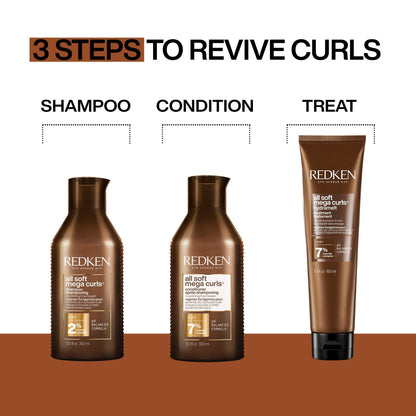 Shampooing Redken All Soft Mega Curls pour cheveux secs et bouclés, 300 mL