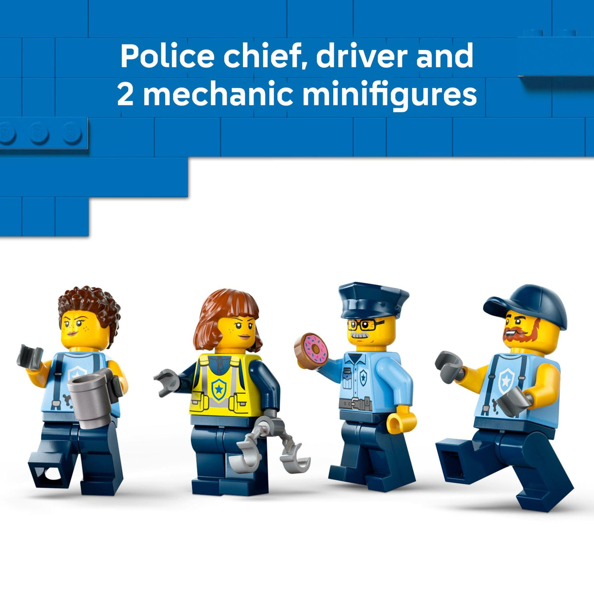 LEGO City Custom Police Car Garage Building Toy for Kids - Modular Construction Set for Pretend Play - Building Blocks W/Police Car Toy for Boys & Girls, Ages 6+ - Gift Idea for Birthdays - 60457