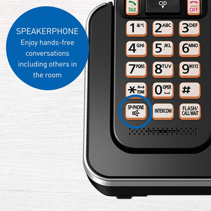 Panasonic DECT 6.0 Expandable Cordless Phone with Call Block - 3 Cordless Handsets - KX-TGC383CB (Black) 🍁 All In One Marketplace Canada