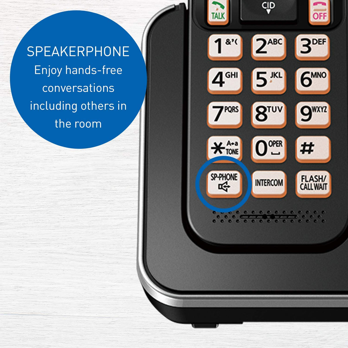 Panasonic DECT 6.0 Expandable Cordless Phone with Call Block - 2 Cordless Handsets - KX-TGC382CB (Black)