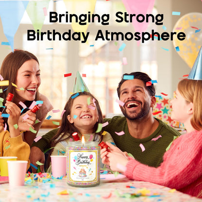 VEGISHINE Birthday Candle, Birthday Gifts for Women Men, 9 oz Happy Birthday Candle with Vanilla Birthday Cake Scent, Birthday Gifts for Women Friendship Ideas 🍁 All In One Marketplace Canada