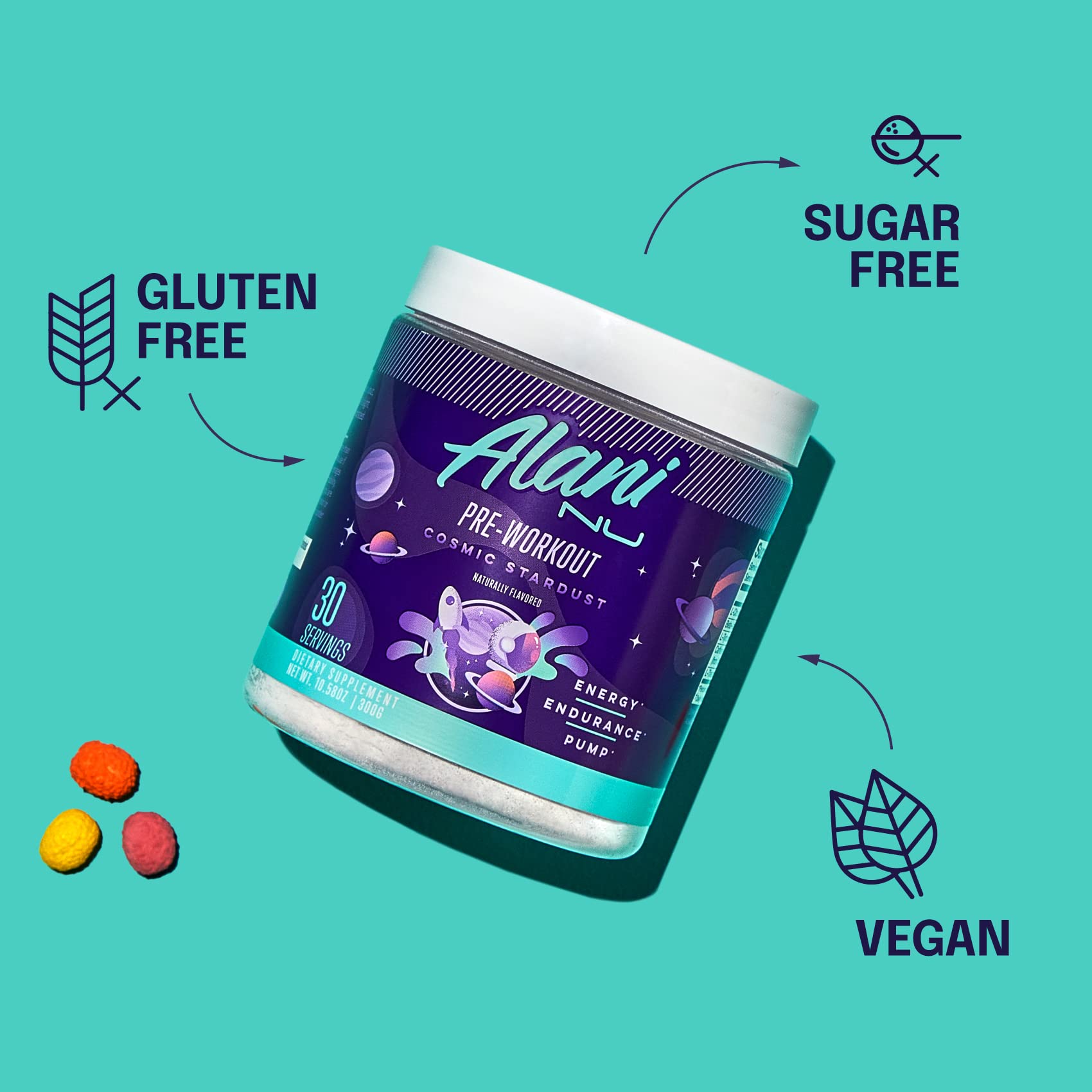 Alani Nu Pre-Workout Cosmic Stardust 30 Servings Alani Nu