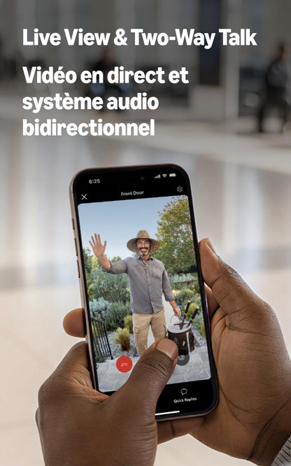 Ring Battery Doorbell (newest model) — Retinal 2K with wide-angle video, up to 6x Enhanced Zoom, Two-Way Talk, and Built-In Battery, Matte Mocha