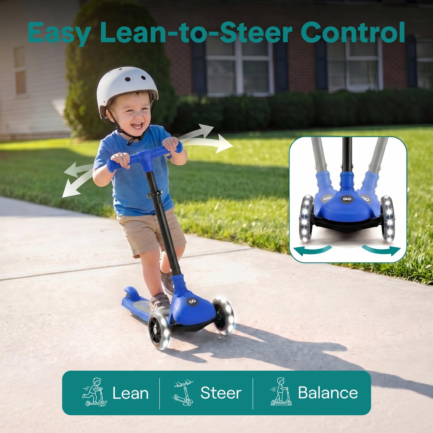 SereneLife 3 Wheel Scooter for Kids or Toddler Ages 2+ (Blue) 🍁 All In One Marketplace Canada